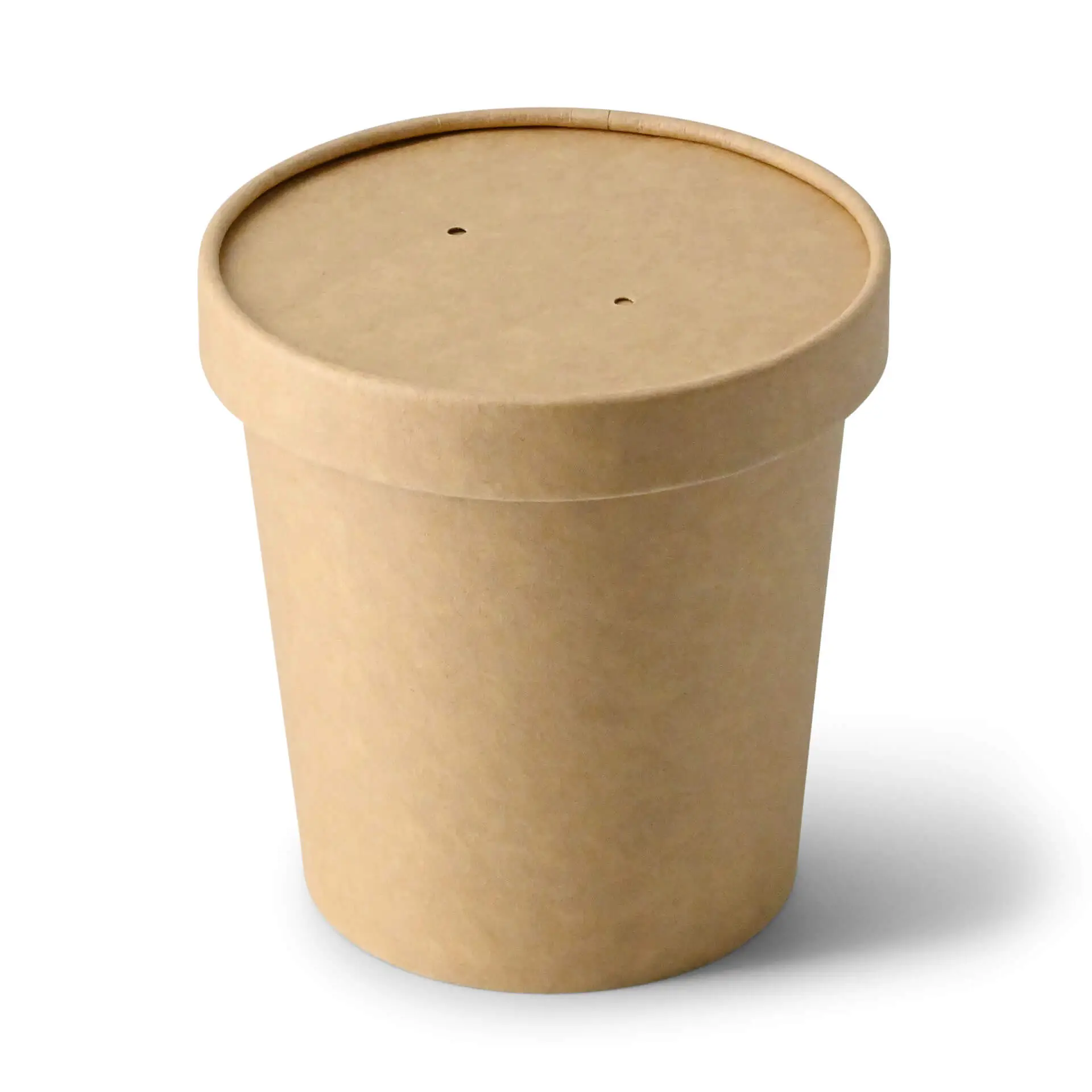 Kartonnen deksel met membraan (gecoat) Ø 95 mm, bruin (voor soepbekers) Kartonnen deksel met membraan (gecoat) Ø 95 mm, bruin (voor soepbekers)