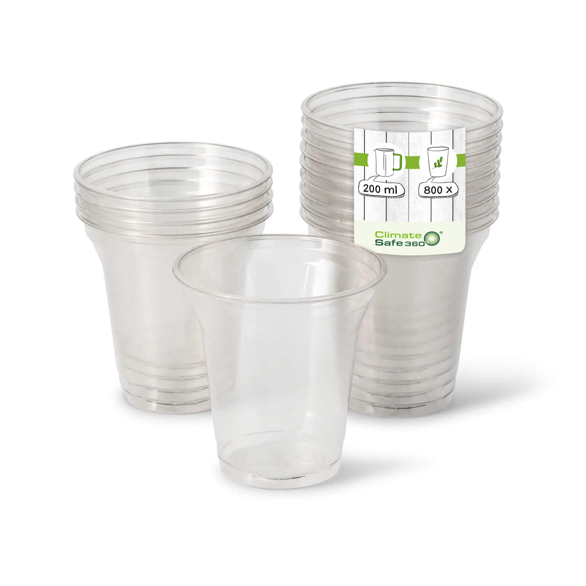 rPET bekers 200 ml / 8 oz, Ø 95 mm