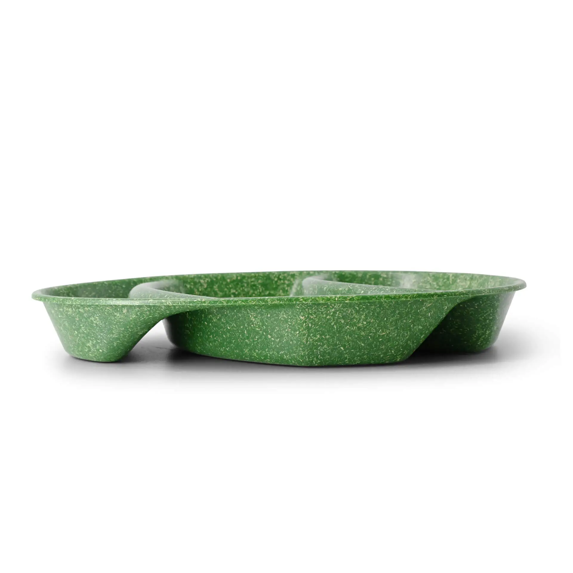 | 2 VOOR 1 | Herbruikbaar menubord merways-Plate 27,5 x 20 x 3,5 cm, 3 compartimenten, spinazie / donkergroen
