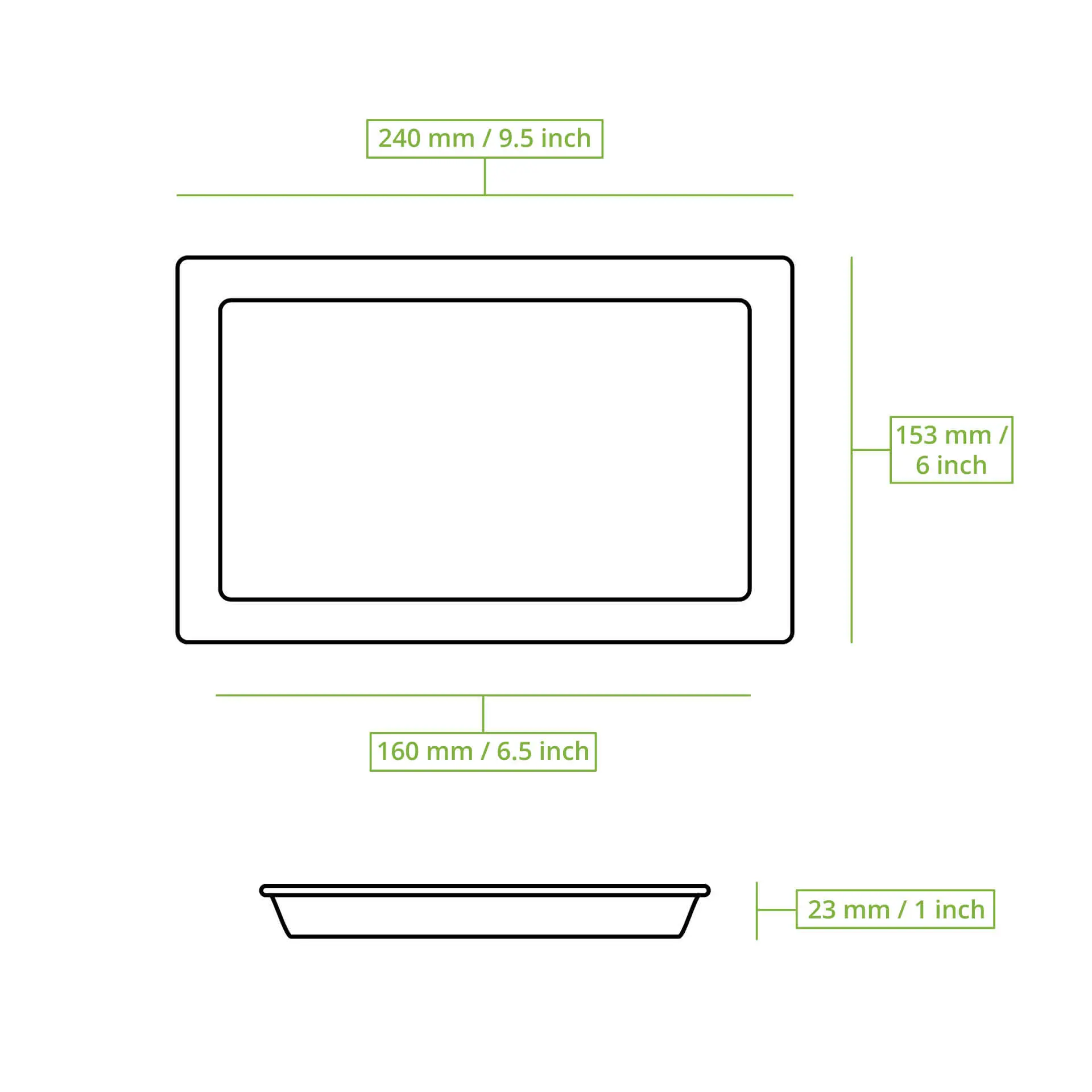 Palmblad bord "Palmware®" 25 x 15 cm, rechthoekig Palmblad bord "Palmware®" 25 x 15 cm, rechthoekig