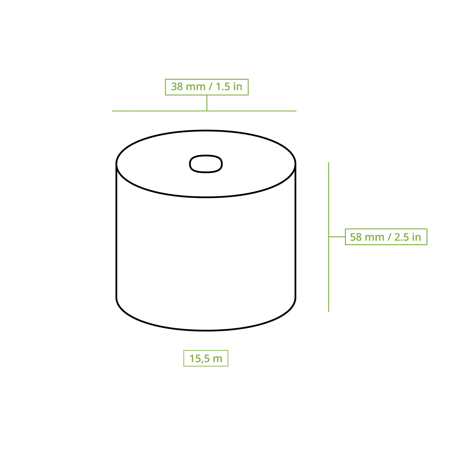 Eco EC-thermische kassarollen 57 mm x 15 m, Ø 38 mm, onbedrukt dre09202-ec-rollen-aus-recyceltem-thermopapier-57-mm-x-15-m-38-mm-unbedruckt-8