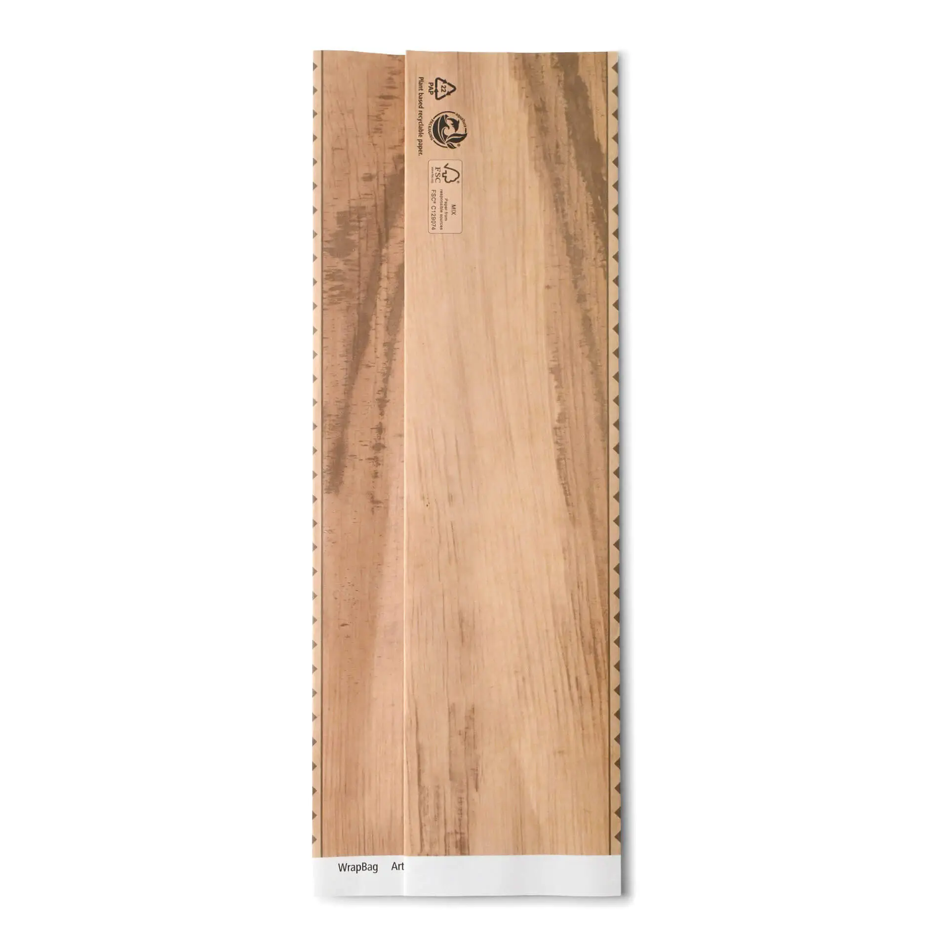 Wrap bag, 10,5 x 30,5 cm, kraft dfc00500-wrap-papier-s-105-x-305-cm-braun-vorgefaltet-2