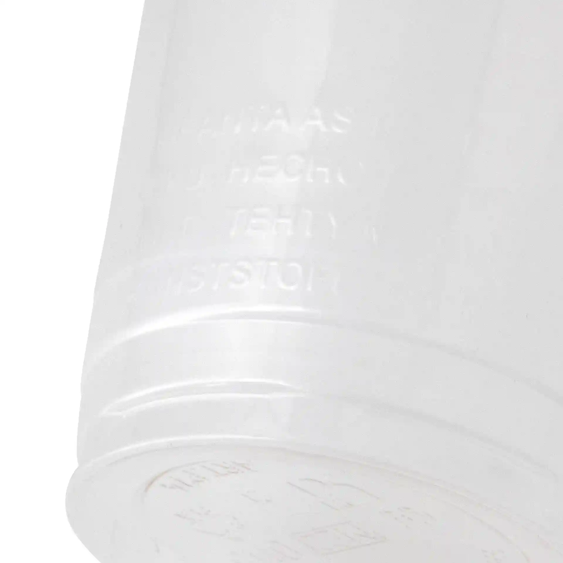 Heldere PLA-beker van 16 oz, 126 mm hoog en 95 mm in diameter, met reliëfmarkeringen op het oppervlak.