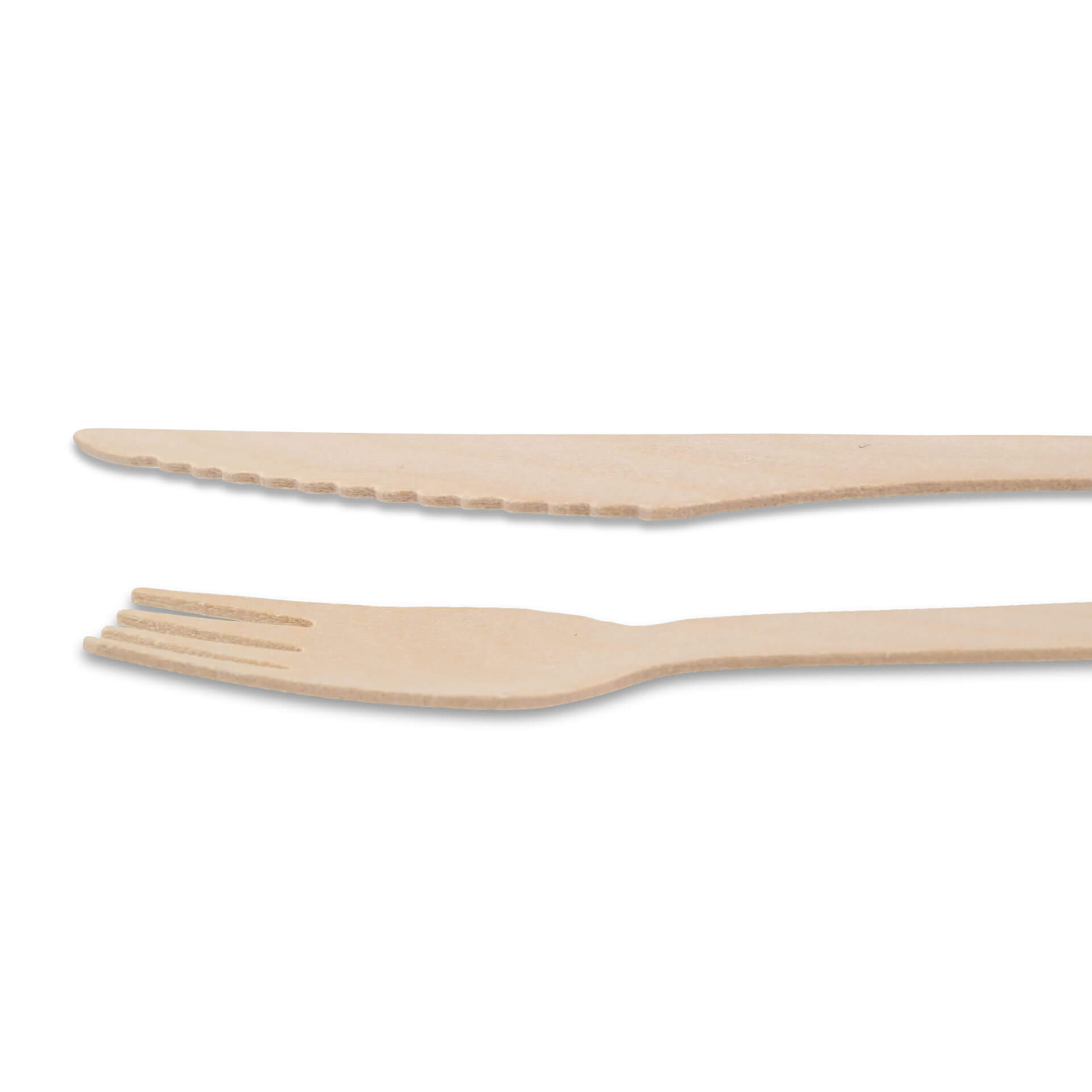 Holz-Besteck-Sets Messer, Gabel & Serviette, 16 cm, biobeschichtet