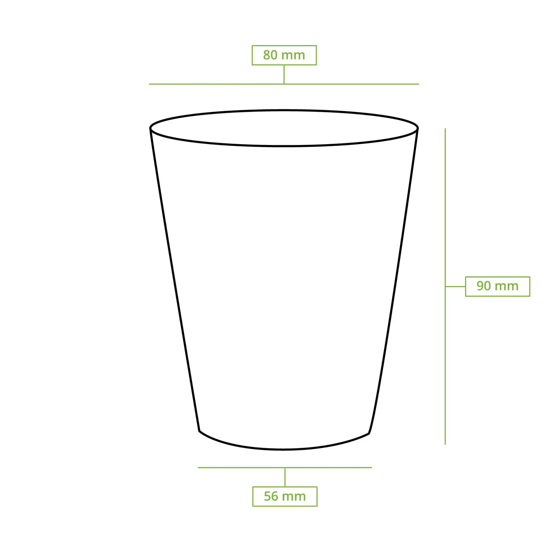 Kartonnen beker 200 ml / 8 oz, Ø 80 mm, kraft dhd045121-pappbecher-200-ml-8-oz-80-mm-braun-5