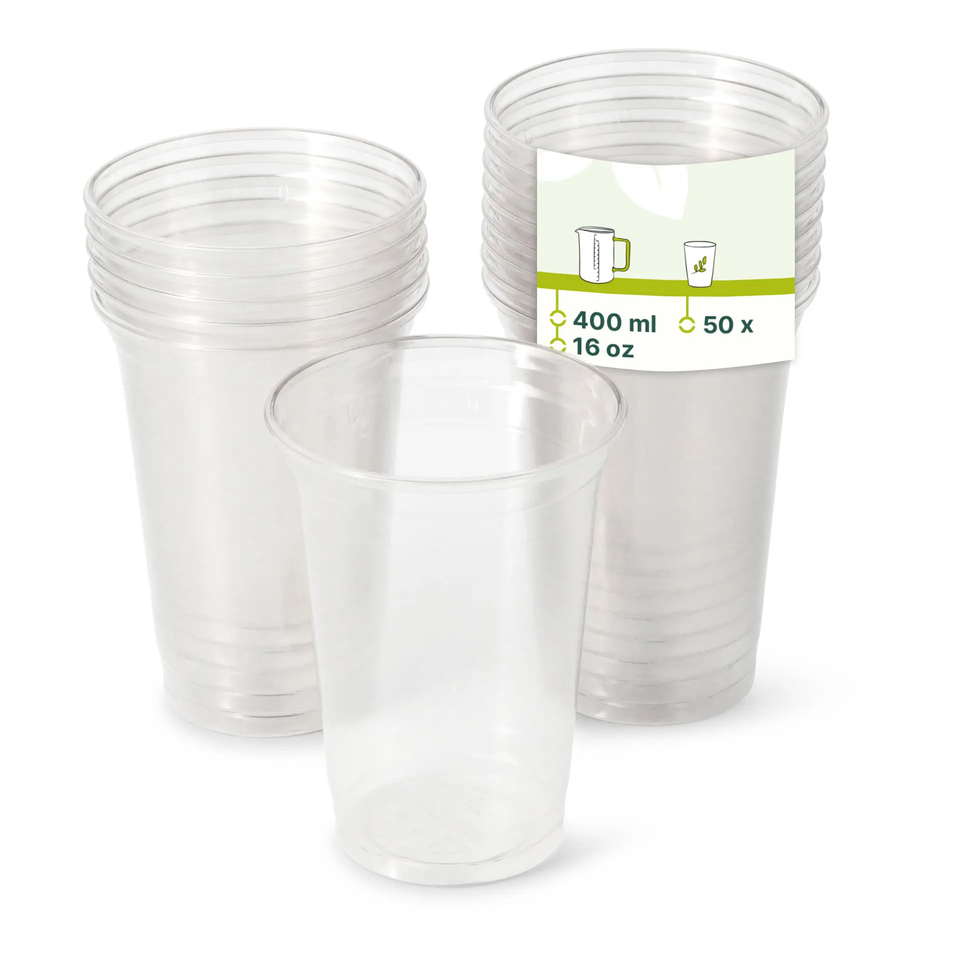 rPET bekers 400 ml / 16 oz, Ø 95 mm rPET bekers 400 ml / 16 oz, Ø 95 mm