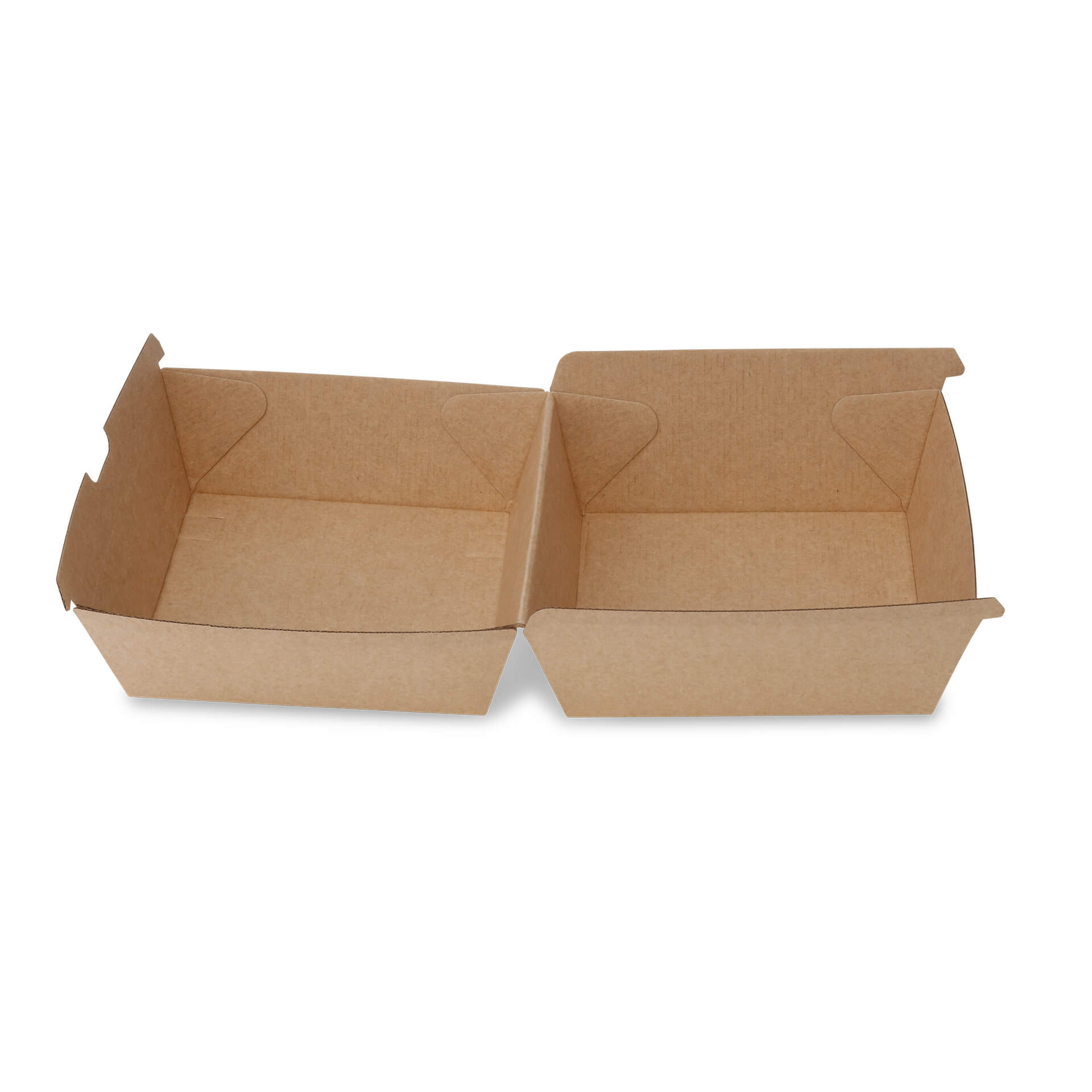 Take-away-Burger-Boxen 16,8 x 15,8 x 9,8 cm, Kraftkarton, braun