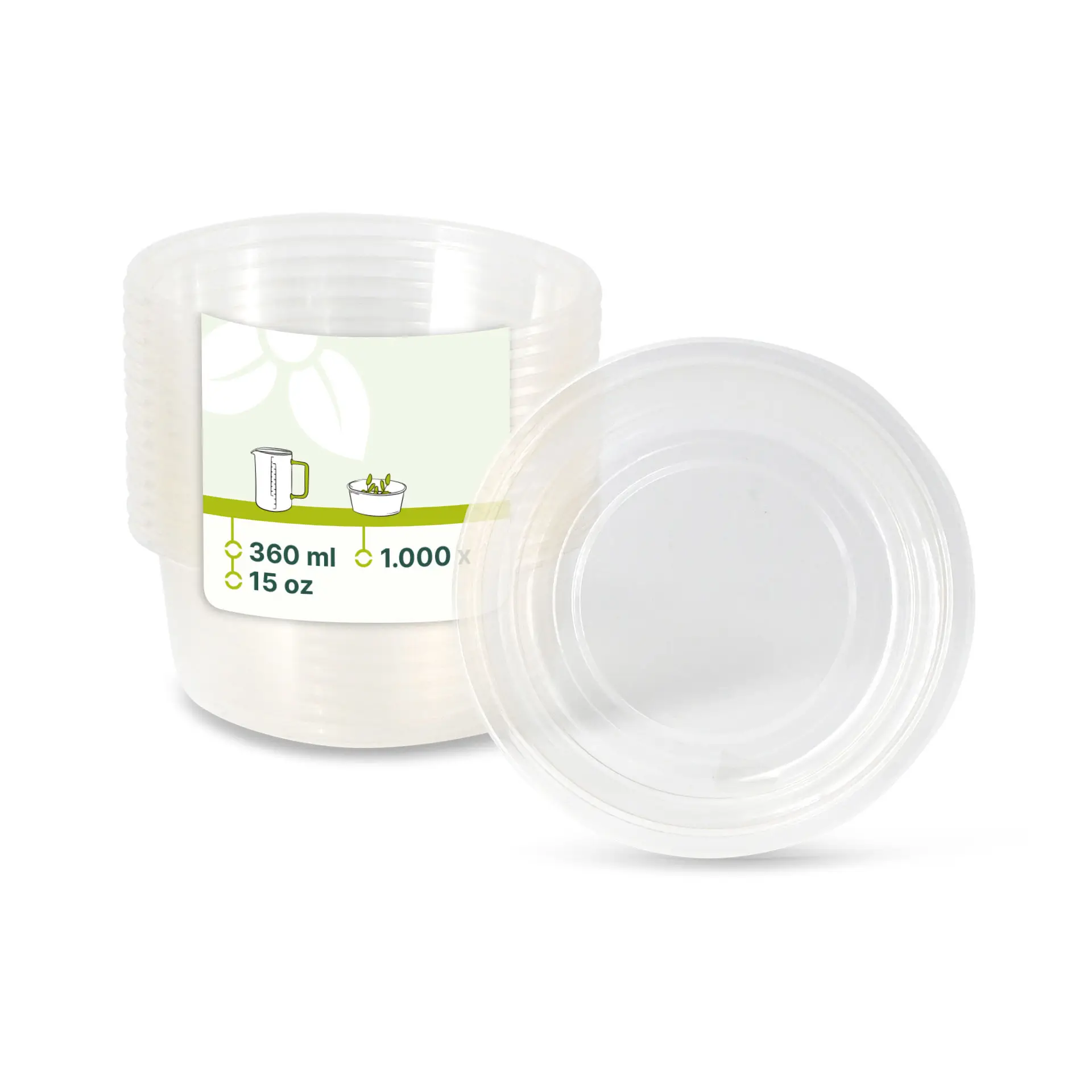 Ronde bio delicatessebeker, 360 ml Ronde bio delicatessebeker, 360 ml