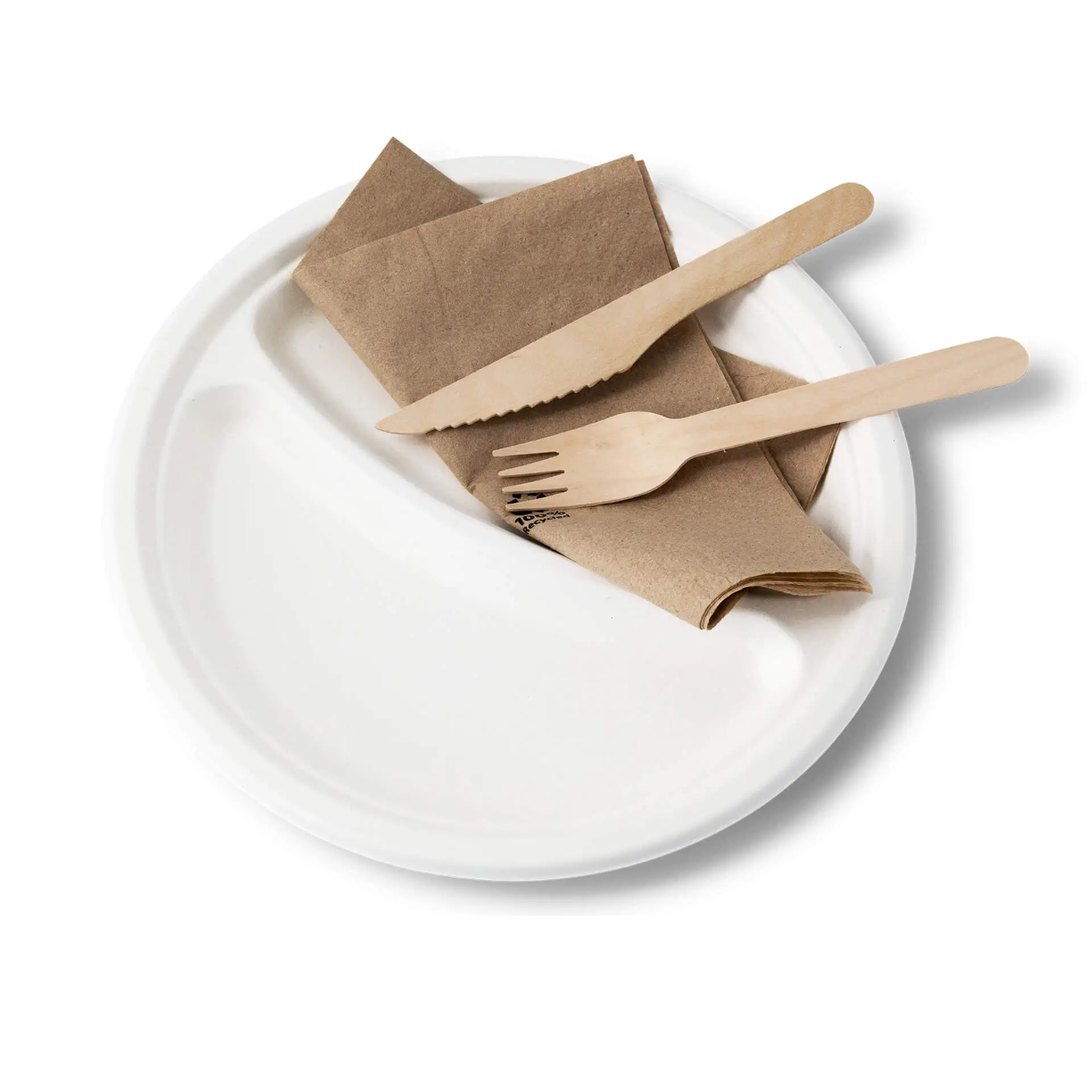 Suikerriet menubord Ø 22 cm, 2 vakken, rond dtw01471-menueteller-aus-zuckerrohr-22-cm-2-kammern-rund-3