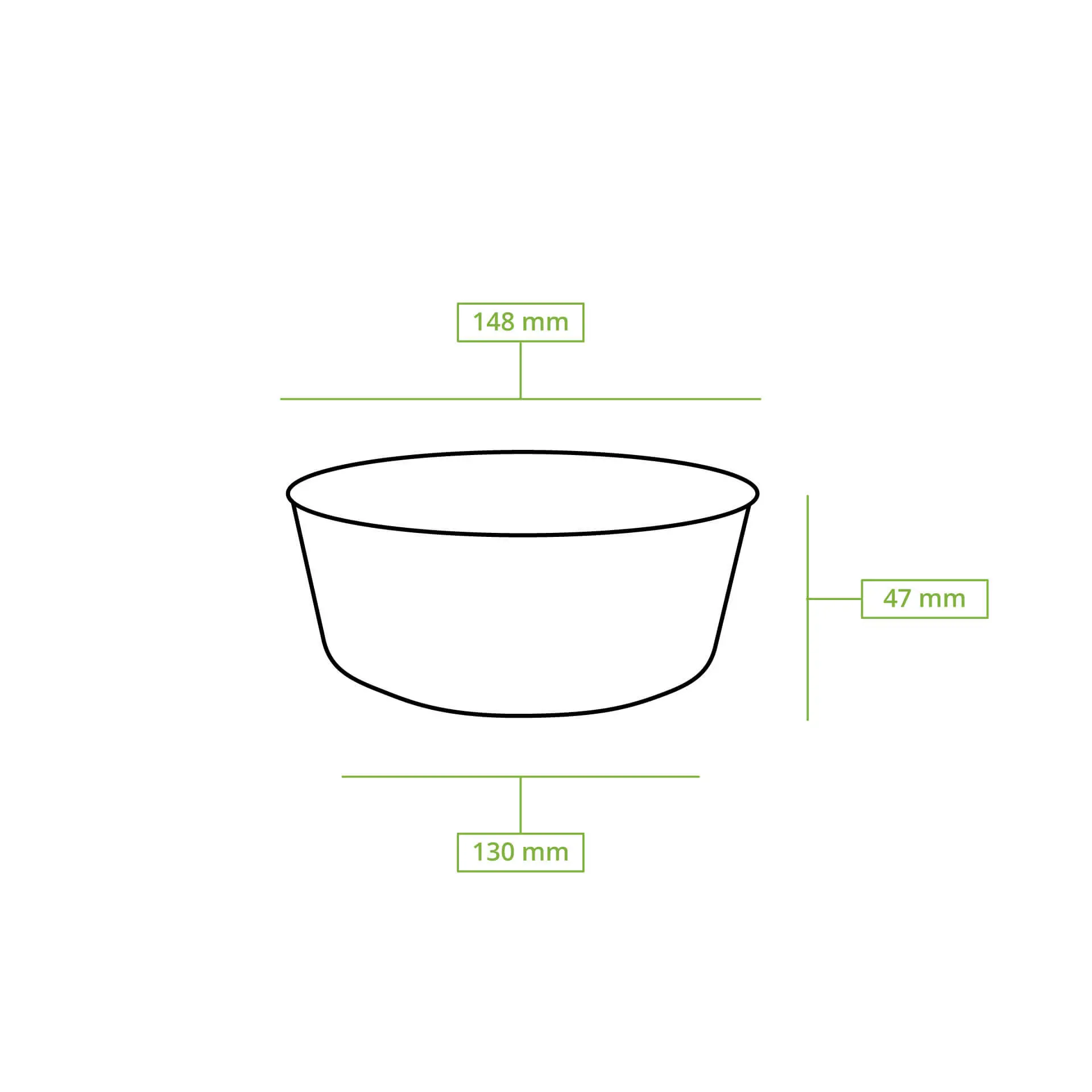 Kartonnen schalen (gecoat) / Bowl, 400 ml, Ø 150 mm, bruin, rond (650 ml maximale inhoud)