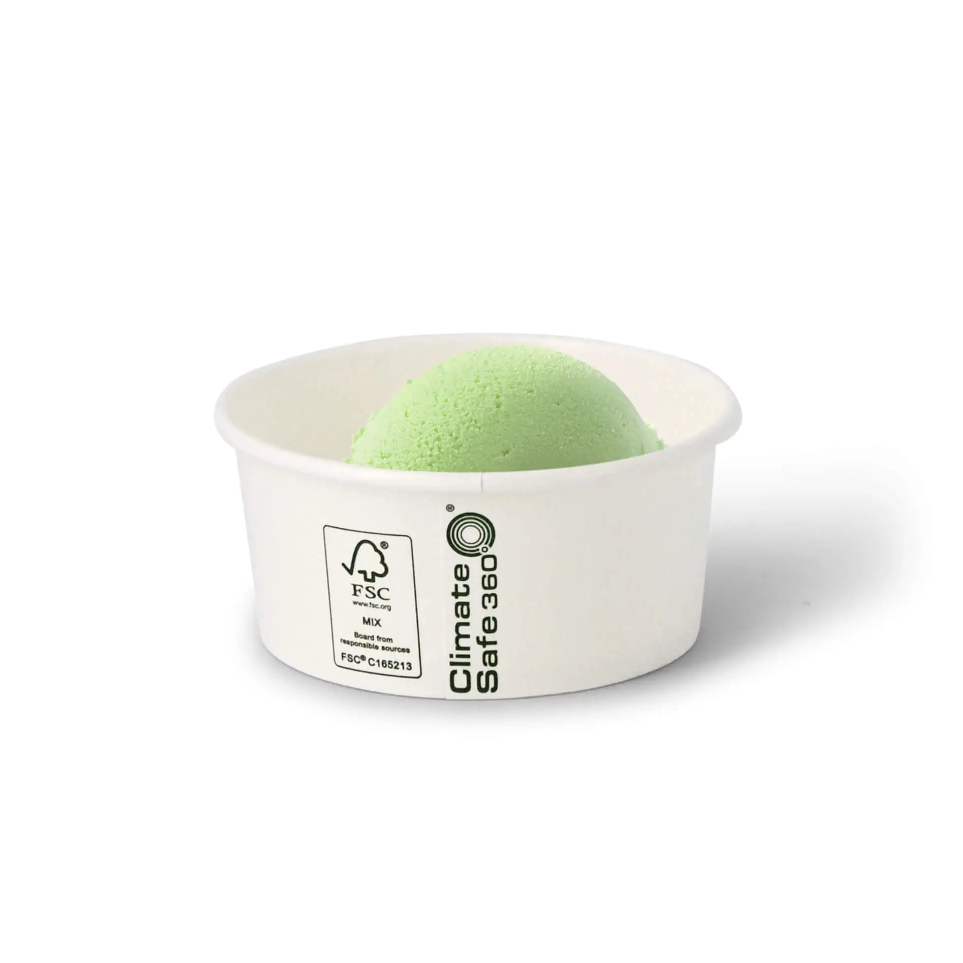 IJsbeker van karton XS, 100 ml, 4 oz / max. 180 ml, 6 oz, Ø 92 mm, wit