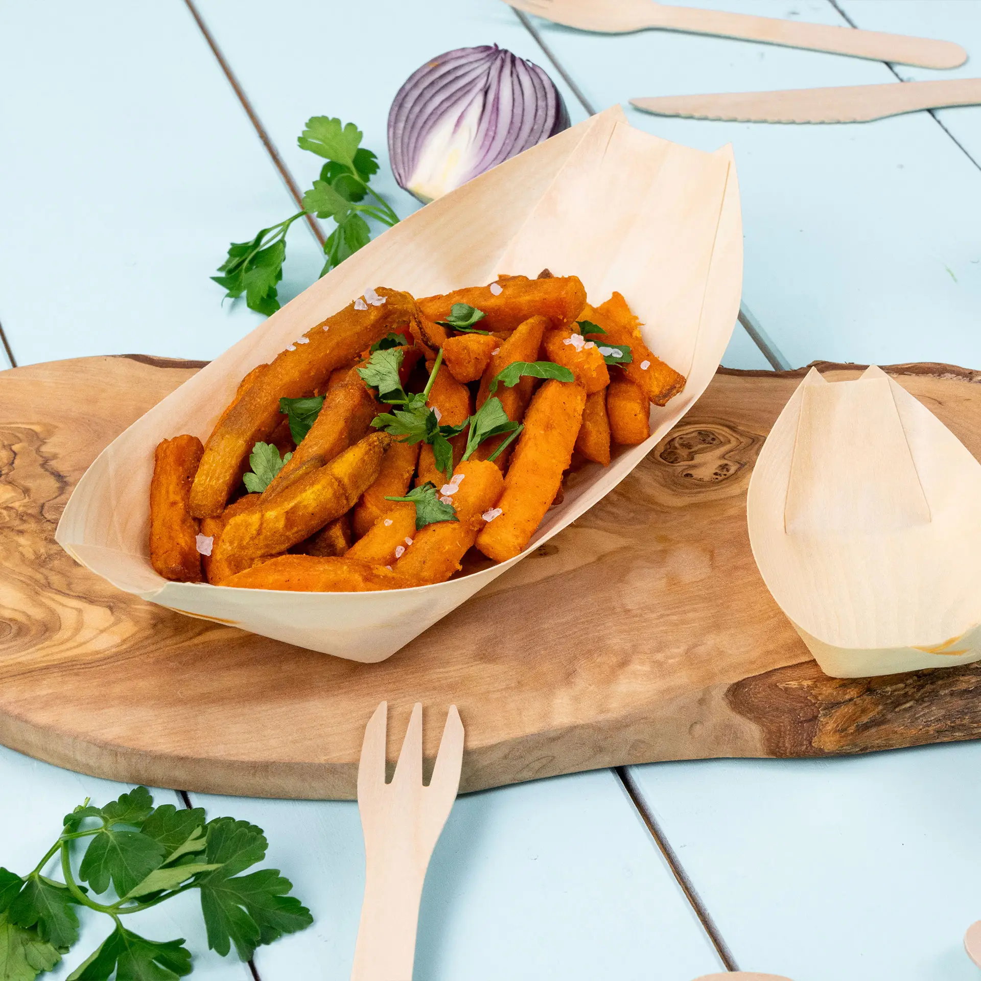 Houten scheepjes voor fingerfood, 24,5 cm dca01779-holzschiffchen-245-cm-7