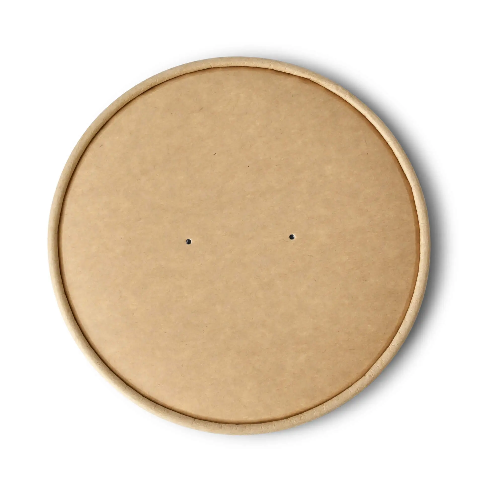 Kartonnen deksel met membraan (gecoat) Ø 185 mm, bruin, rond (voor kartonnen schalen) Kartonnen deksel met membraan (gecoat) Ø 185 mm, bruin, rond (voor kartonnen schalen)