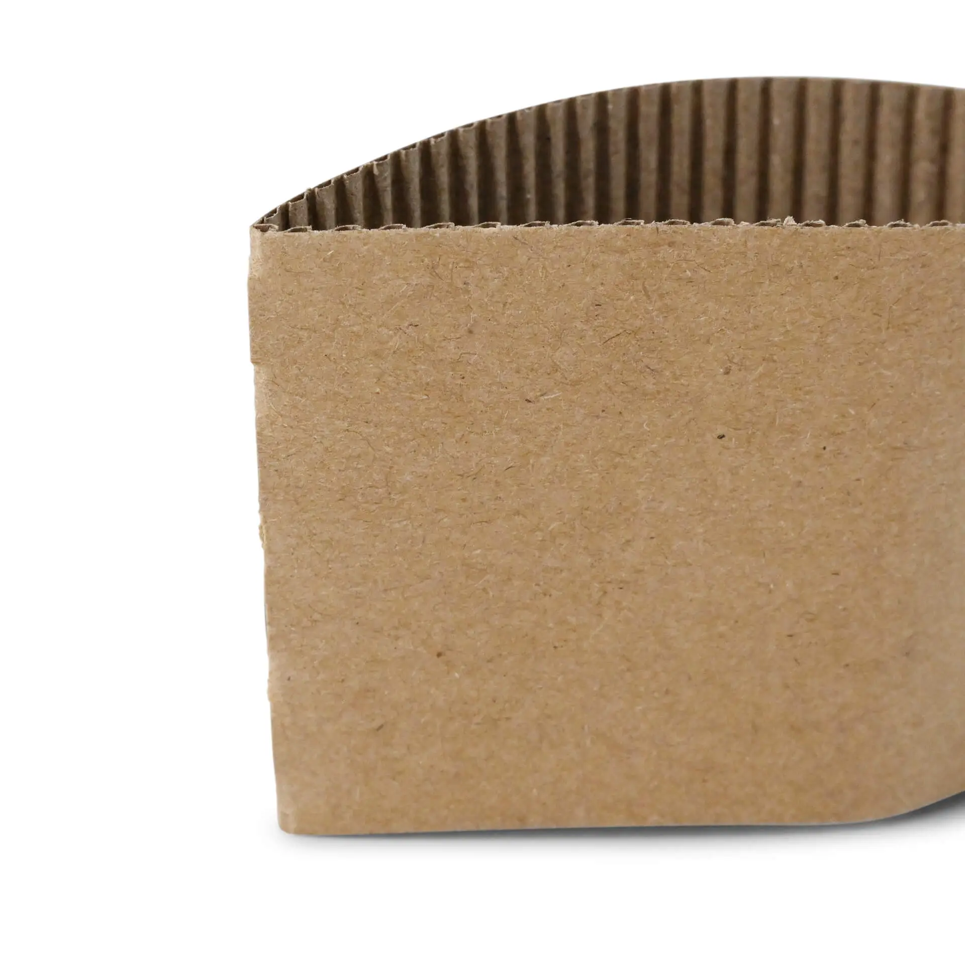 Bruine kartonnen bekerhouder voor 150/200/250 ml papieren bekers, met een gestructureerde rand en een gladde oppervlakte.